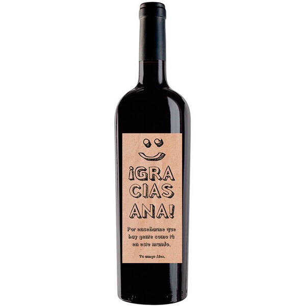 Botella de vino personalizada A006