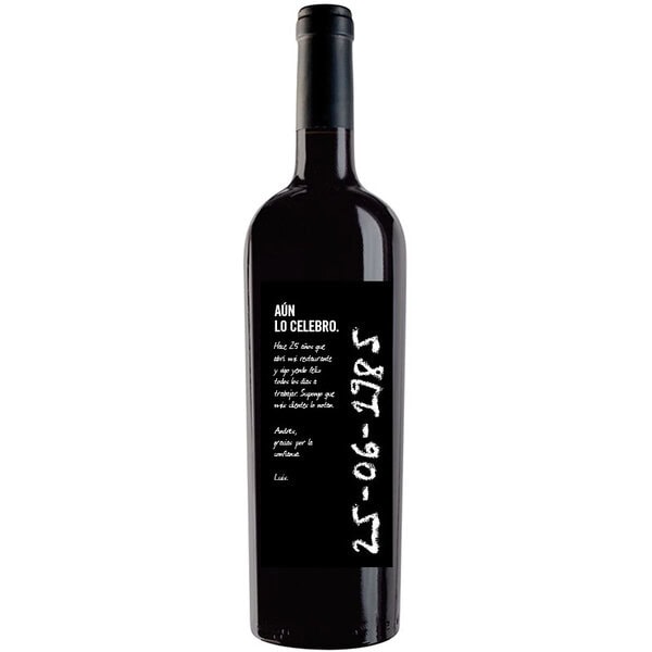 Botella de vino personalizada F002