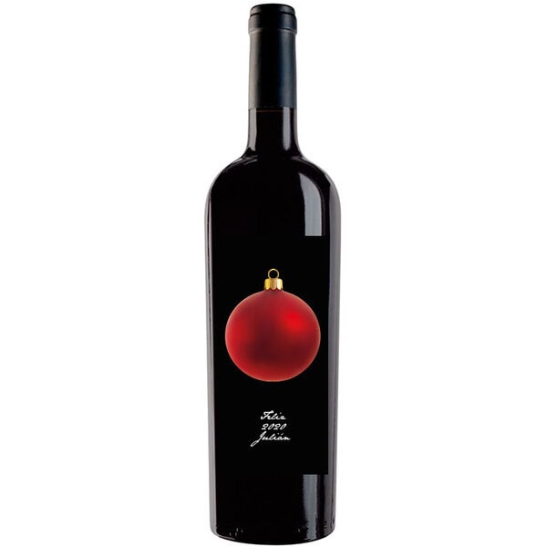 Botella de vino personalizada Navidad N020