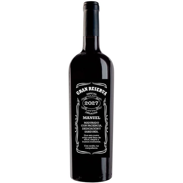 Botella de Vino Personalizada para Jubilación