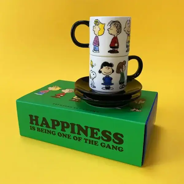 Set de 2 Tazas Espresso Snoopy "Pandilla" - Imagen 2