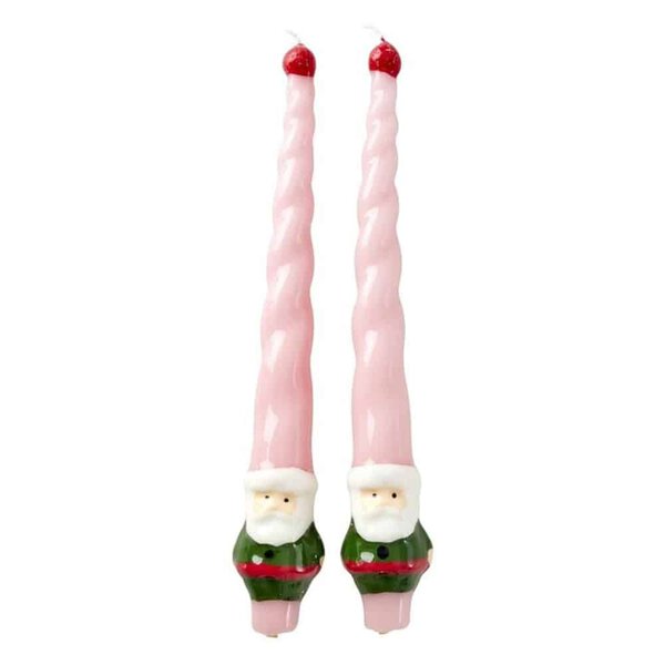 Velas esmaltadas Papa Noel, set de 2 - Imagen 2