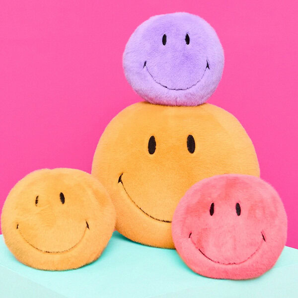 Peluche "Smiley Eco Fuzzy" morado - Imagen 3