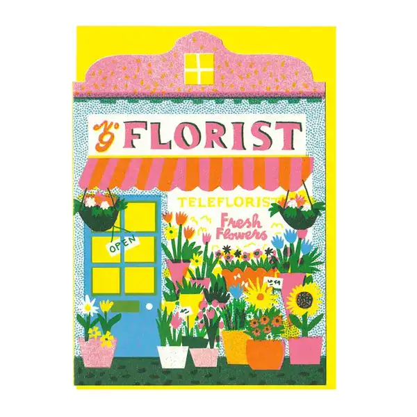 Tarjeta+sobre en litografía "Florist" - Imagen 2