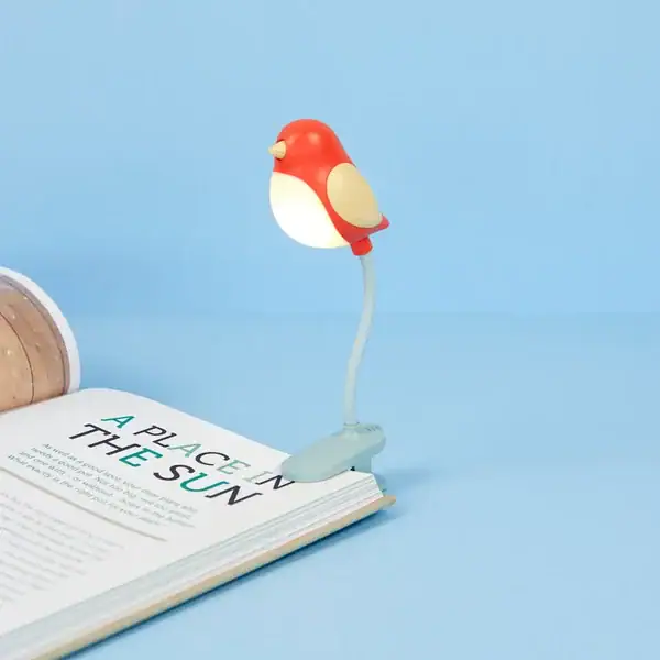 Luz de lectura pajarito "Birdie" naranja