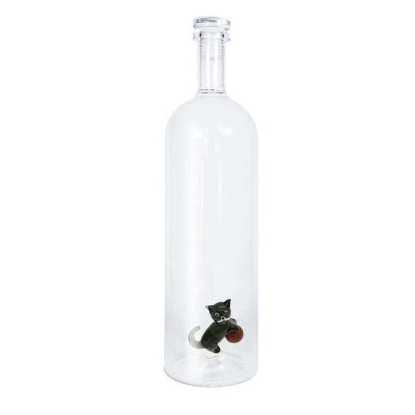 Botella borosilicato "Gato" 1.2L