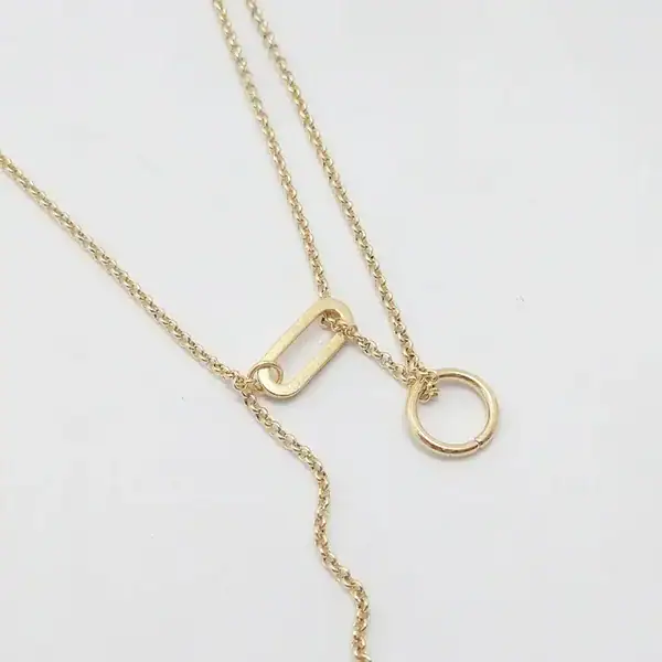 Collar "Neo" de latón bañado en oro - Imagen 2