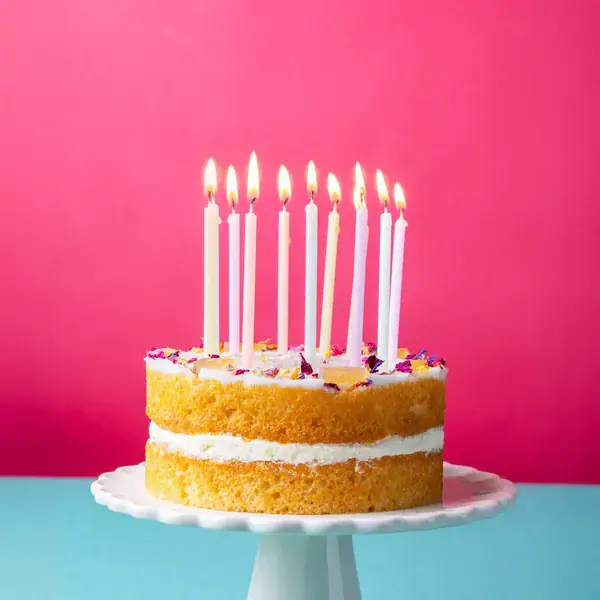 Velas finas colores pastel, set de 16