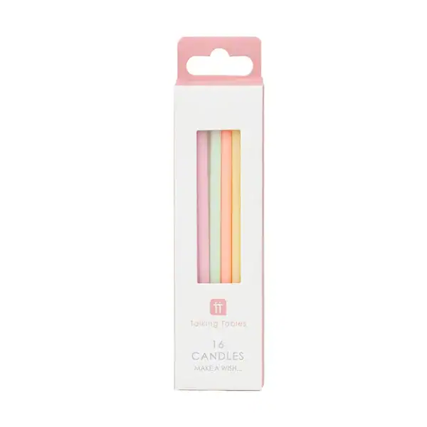 Velas finas colores pastel, set de 16 - Imagen 4