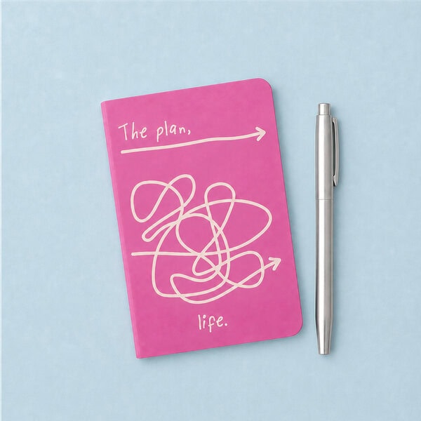 Planificador semanal "Plot twist" rosa