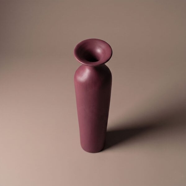 Jarrón Crimson Pillar color Borgoña - Cerámico - Imagen 3