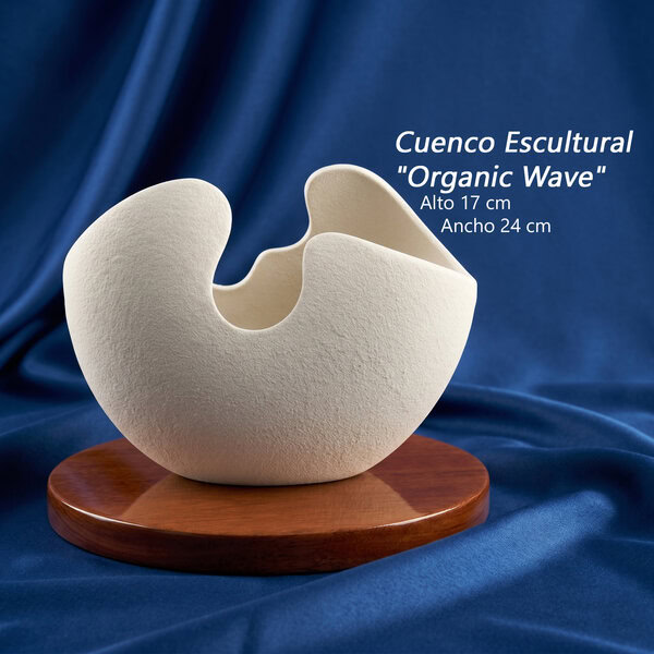Cuenco Organic Wave - Cerámico con Textura Blanco - Imagen 6