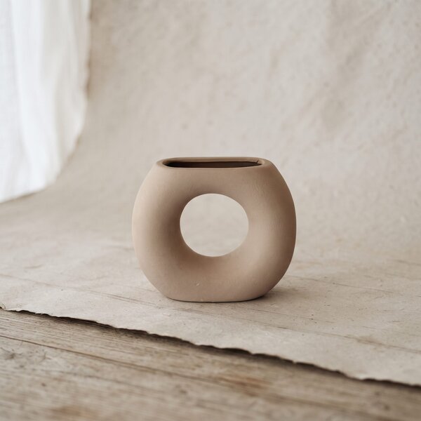 Jarrón Zenith Nude - Ceramica