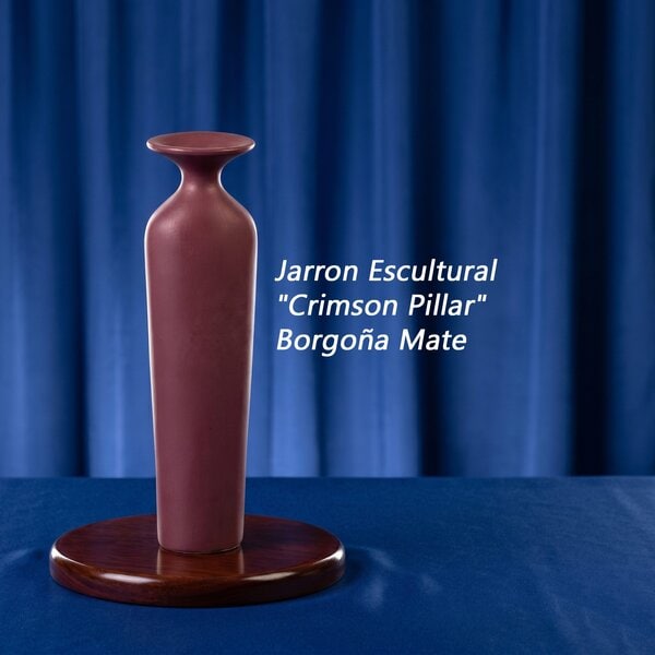 Jarrón Crimson Pillar color Borgoña - Cerámico - Imagen 16