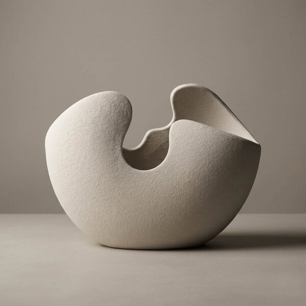 Cuenco Organic Wave - Cerámico con Textura Blanco