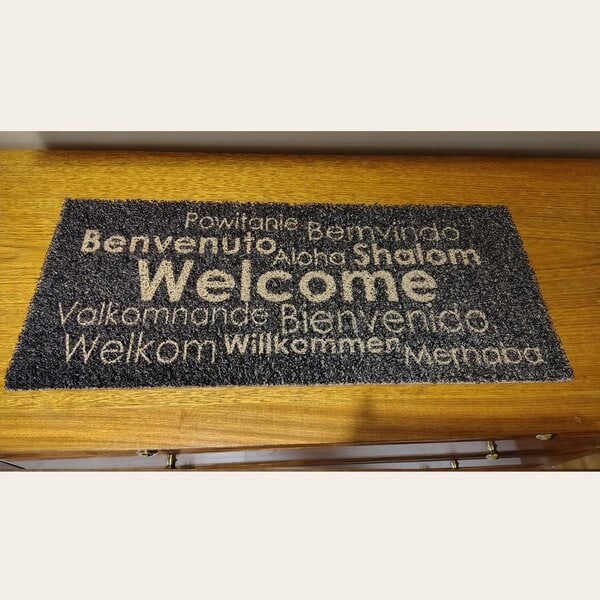 Felpudo Idiomas-Poliglota- Negro y Beige - 70x30 cm - Imagen 4