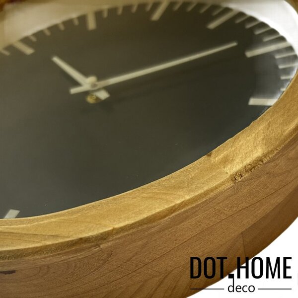 RELOJ CON BORDES DE MADERA ESTILO EDITORIAL - Imagen 2