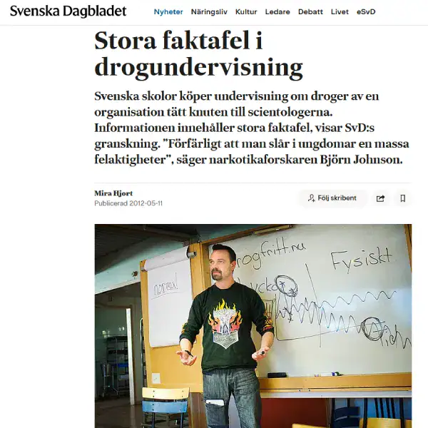 Stora faktafel i drogundervisning