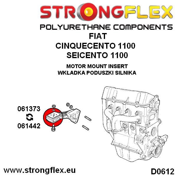 STRONGFLEX Polyurethane Motor Mount Inserts (timing Gear Side) Sport 061373A (3)