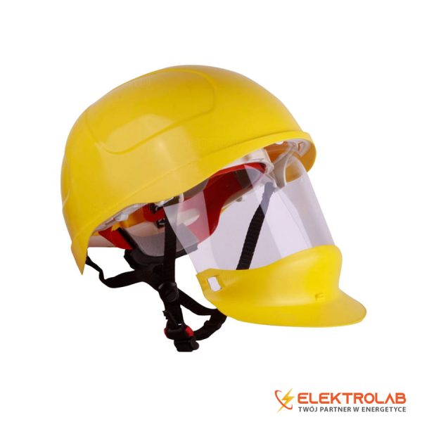 Hełm ochronny elektroizolacyjny "SECRA" ELAB z zintegrowaną osłoną twarzy