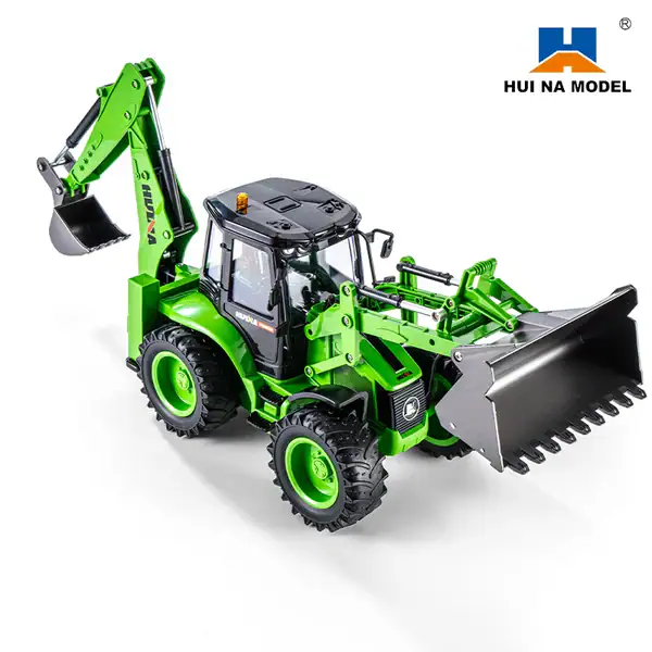 Remote-controlled tractor in the Dig Zone construction sandbox