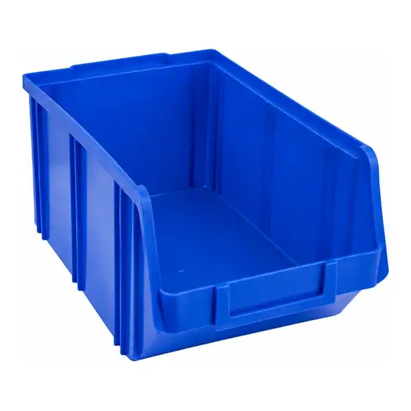 Caja Organizadora No. 4 de plástico para ordenar y clasificar diferentes artículos. Disponible en amarillo, azul y rojo para bodegas, talleres y oficinas.