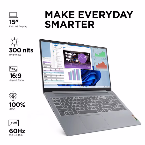 Lenovo IdeaPad Slim 3 15IRU8 – i3 8GB RAM