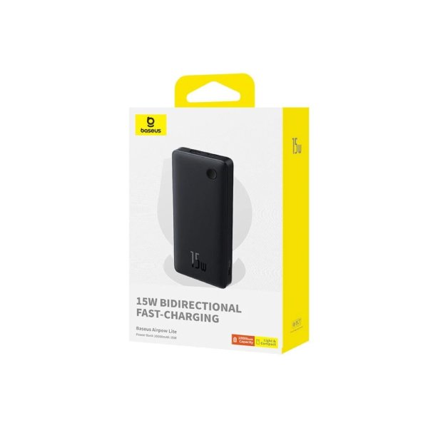 Baseus 10000mAh 15W Airpow Lite Power Bank Cosmic Black 6M baseuscolombo 3