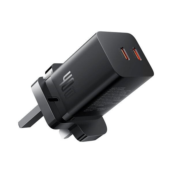 Baseus GaN5 Pro Fast Charger CC 40W UK Cluster Black 2