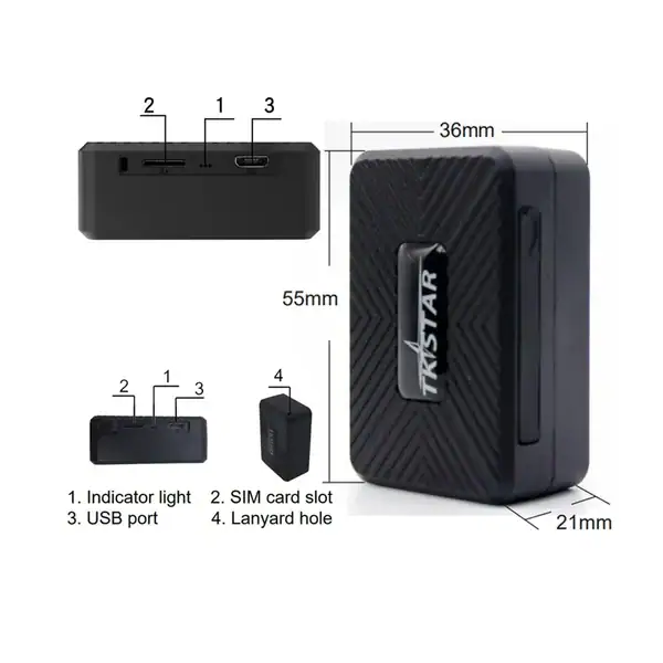FOSATrack 4G Mini GPS Tracker - Real-Time Vehicle Tracker with 1500mAh Battery (TKSTAR TK913)