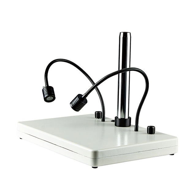 Table Top Stand with Dual Goose neck, Wide body Stand with Dual Gooseneck LED's KMA305