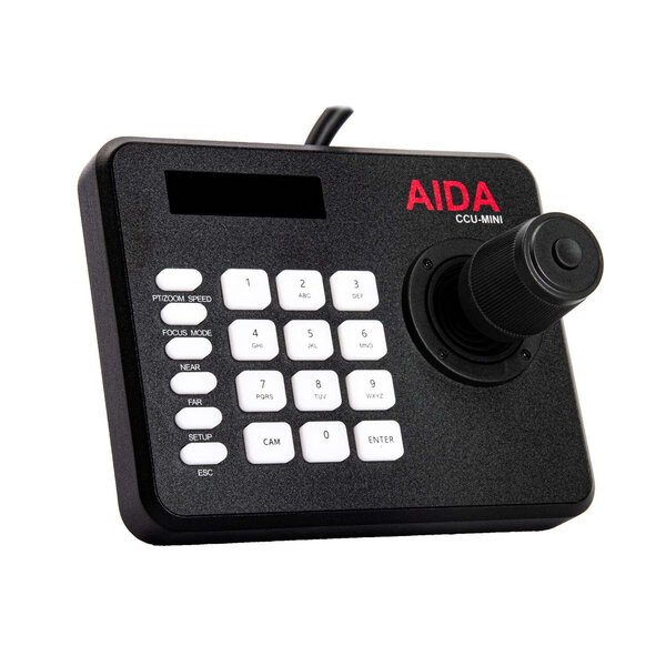 Kompaktní Ovladač PTZ Kamer VISCA Serial & IP AIDA CCU-MINI