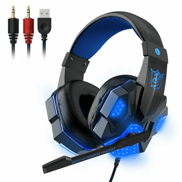 3.5mm Gaming Headset with LED and Stereo Bass