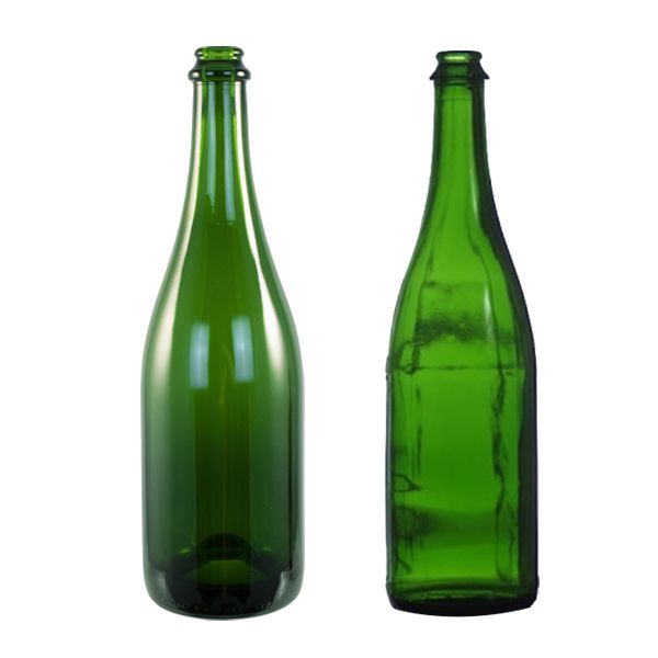 green champagne bottle