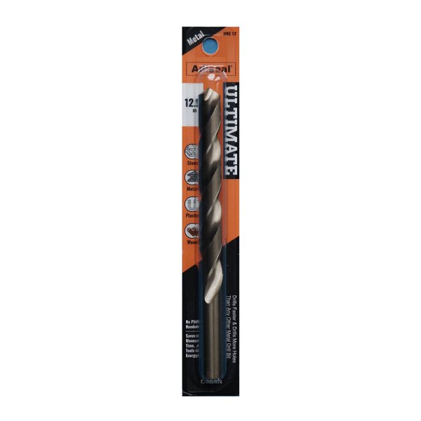 Ultimate cobalt metal drill bit 12mm. Drills faster and drills more holes than any other metal drill bit.