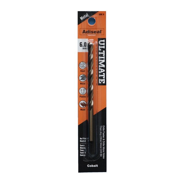 Ultimate cobalt metal drill bit 6.5mm. Drills faster and drills more holes than any other metal drill bit.