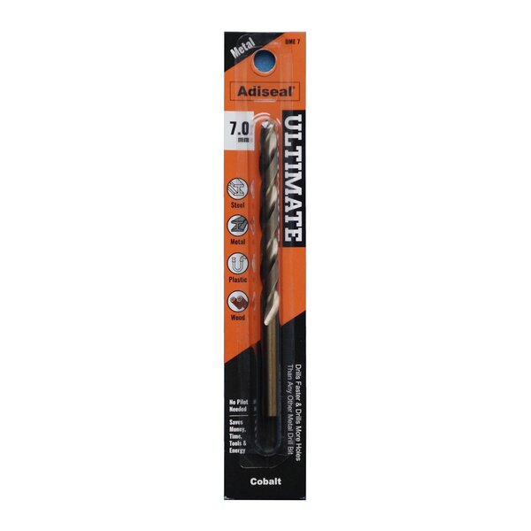 Ultimate cobalt metal drill bit 8mm. Drills faster and drills more holes than any other metal drill bit.