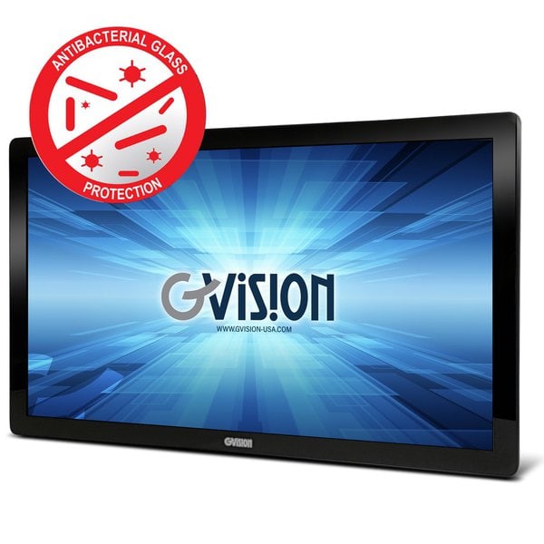 27-Inch Antibacterial PCAP Touchscreen Monitor Quarter View