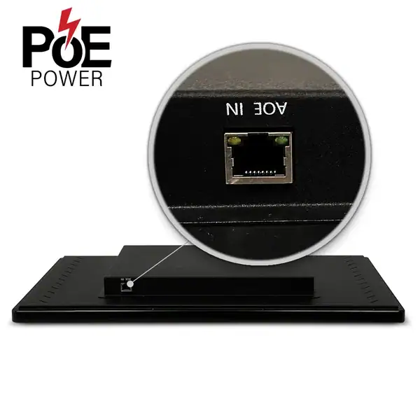 AOE24BD - 24" All-Over-Ethernet Touchscreen Monitor Port View AOE24BD - 24" All-Over-Ethernet Touchscreen Monitor Port View