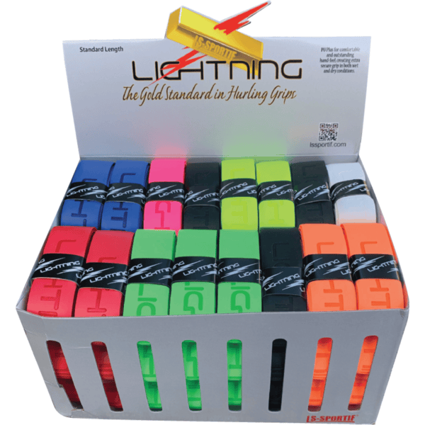 LS-Sportif Embossed Lightning Hurley Grip Box (48pcs)