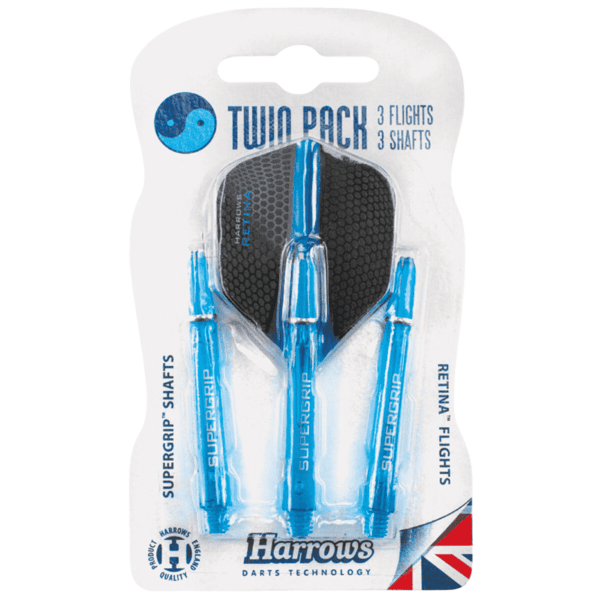 Harrows Twin Pack Dart Flights Aqua