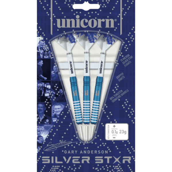 Gary Anderson Silver Star 80% Tungsten Darts 21g