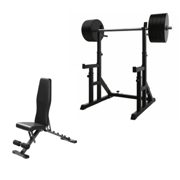 Adjustable Squat Stand 45kg Bundle