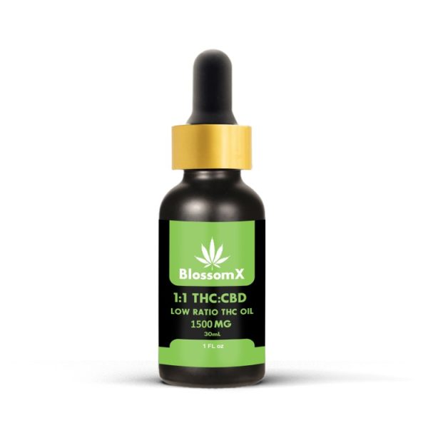BlossomX – Premium 1:1 THC:CBD Oil – 1,500mg