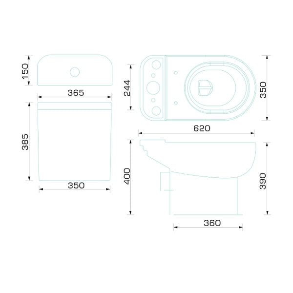 Զուգարանակոնք W103 Gesso - Image 3