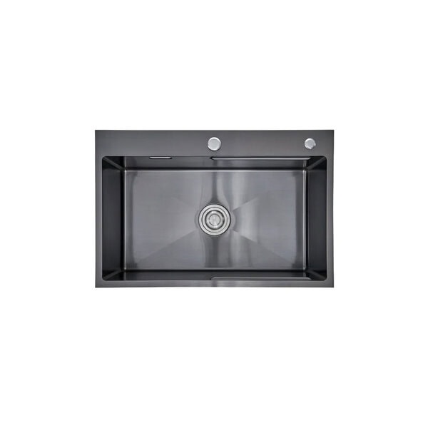 Խոհանոցային լվացարան 68X45 1 տեղանոց սև չժանգոտվող