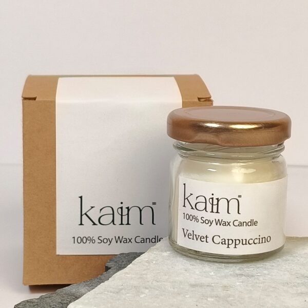 Small Glass Jar Candle - Velvet Cappuccino Fragrance