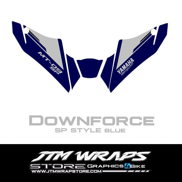 ADHESIVOS DOWNFORCE FRONTAL YAMAHA MT09 SP PLATA