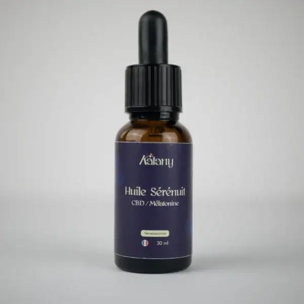 PACKSHOT HUILE CBD MELATONINE SERENUIT Huile de CBD à la mélatonine Sérénuit - 30 ml