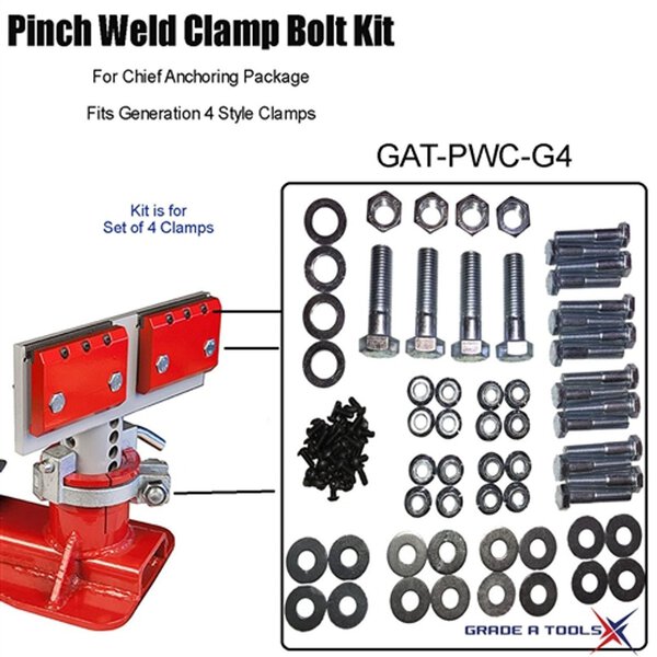Replacement Chief Pinch Weld Clamp Bolt Kit - Generation 4